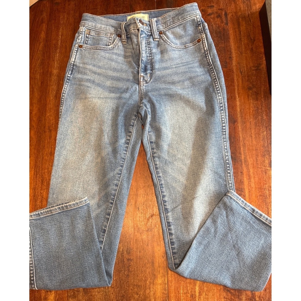 Madewell Stovepipe Jeans Womens 24 Blue High Rise Straight Leg Denim - Picture 4 of 12